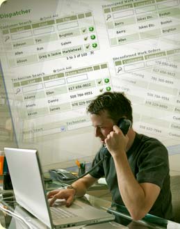Man at keyboard using GoBiz Solutions